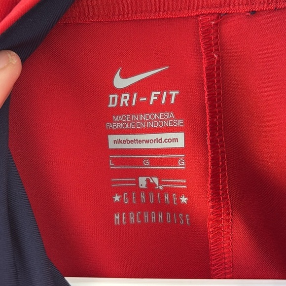 Nike Men's Lg “Go Nationals” Vrsity Red Full Zip Jacket Powered by Dri-Fit! EUC. - Picture 4 of 8